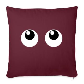 Les yeux mignons - Housse de coussin décorative 45 x 45 cm - bordeaux - Devant