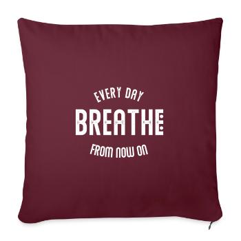 breathe Yoga - Sofakissenbezug 45 x 45 cm - Burgunderrot - Vorne