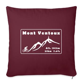 Mont Ventoux - Housse de coussin décorative 45 x 45 cm - bordeaux - Devant