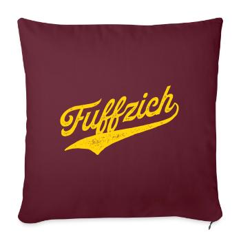 Fuffzich - Fünfzigster Geburtstag - Sofakissenbezug 45 x 45 cm - Burgunderrot - Vorne