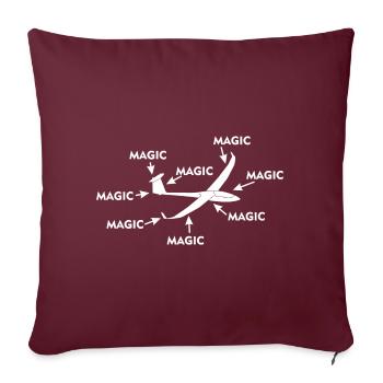 Pilotes de planeurs magiques pilote voler - Housse de coussin décorative 45 x 45 cm - bordeaux - Devant