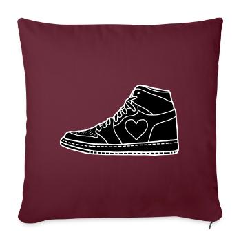 Sneakerheads: Jordan 1 High invert - Sofakissenbezug 45 x 45 cm - Burgunderrot - Vorne