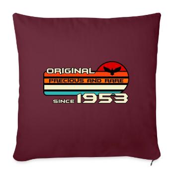 original 1953 anniversaire 69 ans 69e anniversaire - Housse de coussin décorative 45 x 45 cm - bordeaux - Devant
