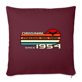 original 1954 anniversaire 68 ans 68e anniversaire - Housse de coussin décorative 45 x 45 cm - bordeaux - Devant