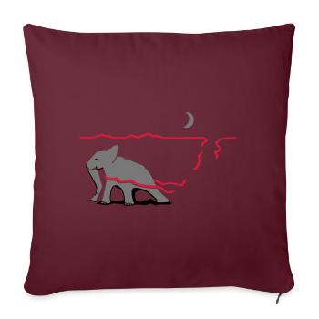 There is still something behind the horizon. - Sofa pillowcase 17,3'' x 17,3'' (45 x 45 cm) - burgundy - Front