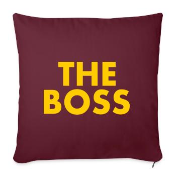 The boss - Housse de coussin décorative 45 x 45 cm - bordeaux - Devant