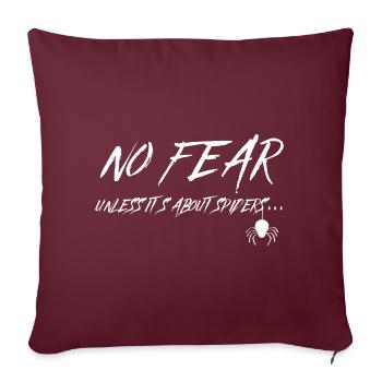 Pas de peur - Housse de coussin décorative 45 x 45 cm - bordeaux - Devant