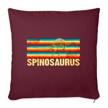 Spinosaurus Dinosaures - Housse de coussin décorative 45 x 45 cm - bordeaux - Devant