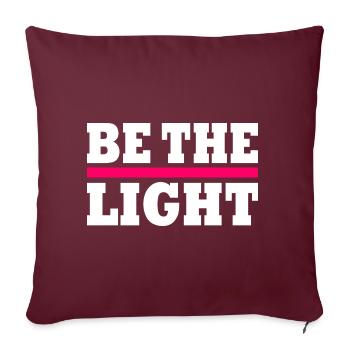 Be the light - Sofakissenbezug 45 x 45 cm - Burgunderrot - Vorne