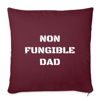 NFT Non Fungible Dad Father - Sofakissenbezug 45 x 45 cm - Burgunderrot - Vorne