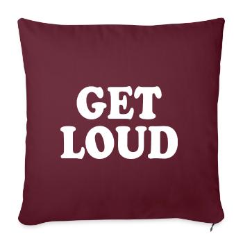 Get loud - Housse de coussin décorative 45 x 45 cm - bordeaux - Devant