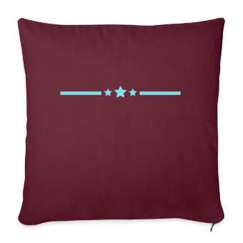 Étoiles de ligne - Housse de coussin décorative 45 x 45 cm - bordeaux - Devant
