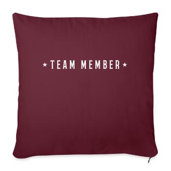 Équipier - Housse de coussin décorative 45 x 45 cm - bordeaux - Devant