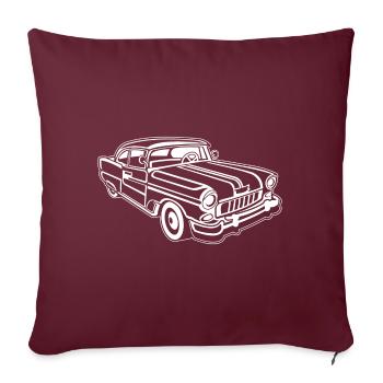Chevy Cadilac / Muscle 02_weiß voiture - Housse de coussin décorative 45 x 45 cm - bordeaux - Devant