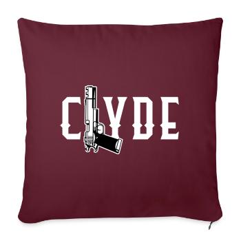 Bonnie & Clyde look partenaire - Housse de coussin décorative 45 x 45 cm - bordeaux - Devant