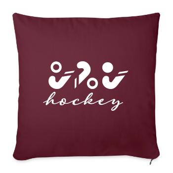 Hockey logo - Sofa pillowcase 17,3'' x 17,3'' (45 x 45 cm) - burgundy - Front