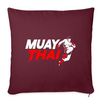 Muay Thai Boxing Kickboxing Kickboxer Kickboxen - Housse de coussin décorative 45 x 45 cm - bordeaux - Devant