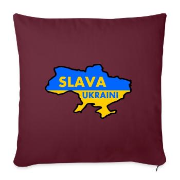 Slava ukraini - Sofakissenbezug 45 x 45 cm - Burgunderrot - Vorne