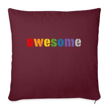 Chemise arc-en-ciel géniale, LGBT lgbtqi queer - Housse de coussin décorative 45 x 45 cm - bordeaux - Devant