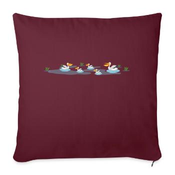 Safari Zoo Animal Safari Zoo - Housse de coussin décorative 45 x 45 cm - bordeaux - Devant