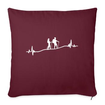 Hiker - Sofa pillowcase 17,3'' x 17,3'' (45 x 45 cm) - burgundy - Front