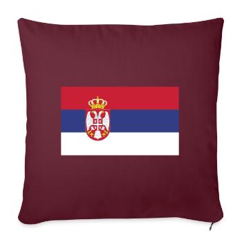 Drapeau de la Serbie - Housse de coussin décorative 45 x 45 cm - bordeaux - Devant