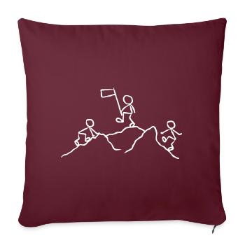 Alpinismes barres de bar - Housse de coussin décorative 45 x 45 cm - bordeaux - Devant