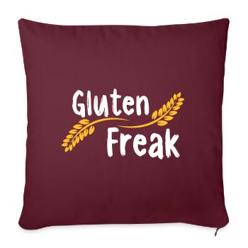 Gluten Freak - Housse de coussin décorative 45 x 45 cm - bordeaux - Devant