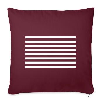 Motif de lignes horizontal - Housse de coussin décorative 45 x 45 cm - bordeaux - Devant