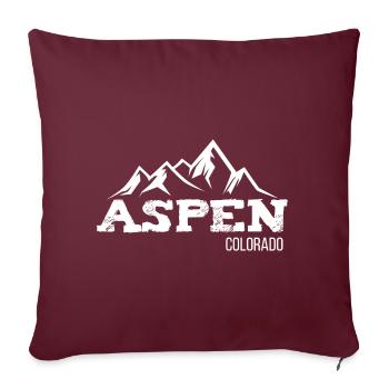 Aspen Colorado - Sofakissenbezug 45 x 45 cm - Burgunderrot - Vorne