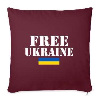 Free ukraine - Sofakissenbezug 45 x 45 cm - Burgunderrot - Vorne