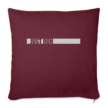 Stripe Logo Just Run - Housse de coussin décorative 45 x 45 cm - bordeaux - Devant