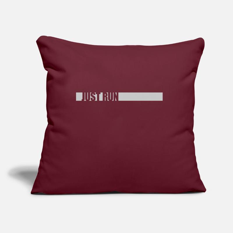 Stripe Logo Just Run Housse de coussin décorative 45 x 45 cm