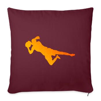 Footballeur Footballeur Footballeur - Housse de coussin décorative 45 x 45 cm - bordeaux - Devant