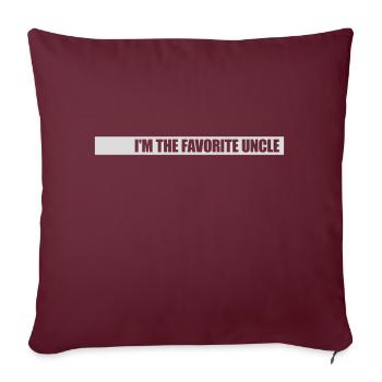 at The Favorite Uncle - Sofa pillowcase 17,3'' x 17,3'' (45 x 45 cm) - burgundy - Front