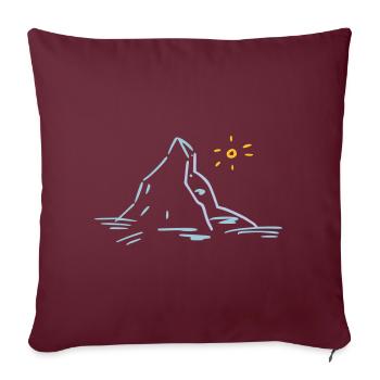 Matterhorn - Sofakissenbezug 45 x 45 cm - Burgunderrot - Vorne