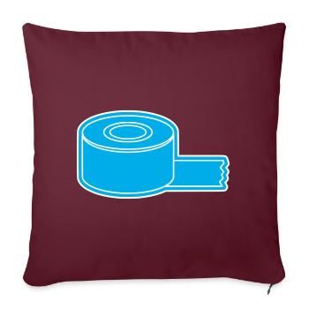 Contour du rouleau de ruban adhésif - Housse de coussin décorative 45 x 45 cm - bordeaux - Devant