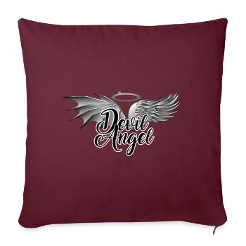 Ange ange ailes d'ange disant - Housse de coussin décorative 45 x 45 cm - bordeaux - Devant
