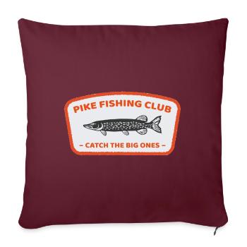 Cadeau rétro d'ange de club de pêche de brochet cool - Housse de coussin décorative 45 x 45 cm - bordeaux - Devant