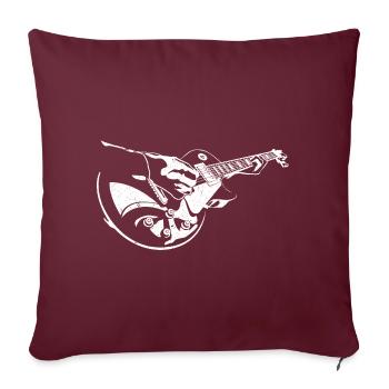 Guitare électrique Guitariste électrique Musique Guitare basse Bassiste - Housse de coussin décorative 45 x 45 cm - bordeaux - Devant