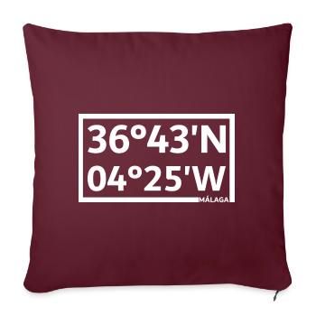 Coordonnées de Malaga - Housse de coussin décorative 45 x 45 cm - bordeaux - Devant