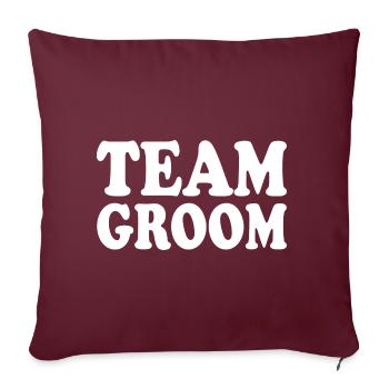 Team groom - Housse de coussin décorative 45 x 45 cm - bordeaux - Devant