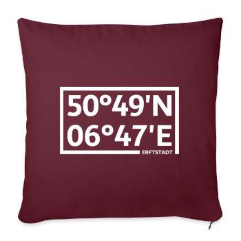 Coordonnées d’Erftstadt - Housse de coussin décorative 45 x 45 cm - bordeaux - Devant