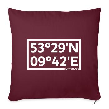 Coordonnées de Buxtehude - Housse de coussin décorative 45 x 45 cm - bordeaux - Devant