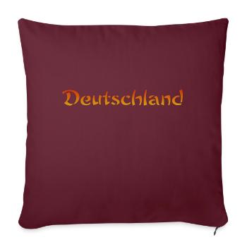 Deutschland Text - Sofakissenbezug 45 x 45 cm - Burgunderrot - Vorne