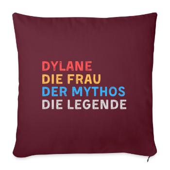 Dylane Fau Mythos Legende - Sofakissenbezug 45 x 45 cm - Burgunderrot - Vorne