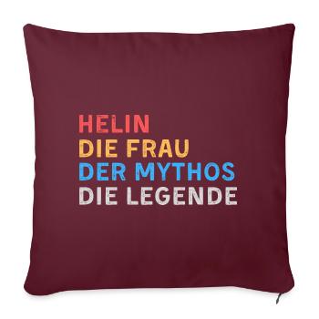 Helin Fau Mythos Legende - Sofakissenbezug 45 x 45 cm - Burgunderrot - Vorne