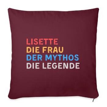 Lisette Fau Mythos Legende - Sofakissenbezug 45 x 45 cm - Burgunderrot - Vorne