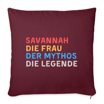 Savannah Fau Mythos Legende - Sofakissenbezug 45 x 45 cm - Burgunderrot - Vorne