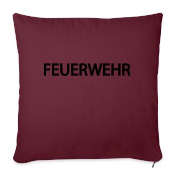 Feuerwehr Design - Sofakissenbezug 45 x 45 cm - Burgunderrot - Vorne
